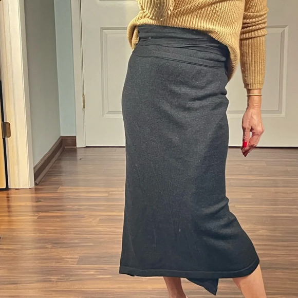MM6 Maison Martin Margiela 100% wool wrap skirt size M - Picture 4 of 11